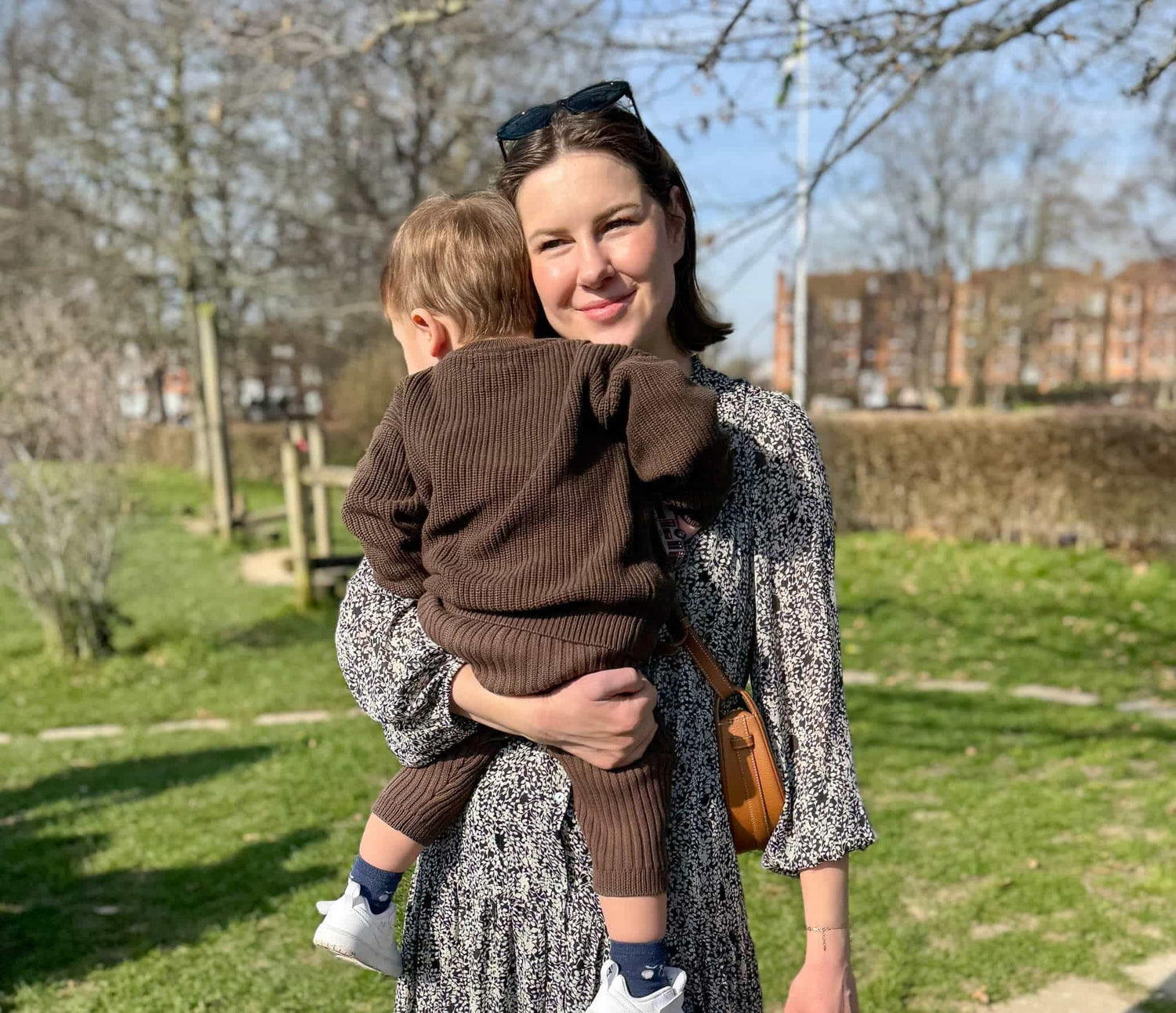 steph, founder and ceo of tottles, with her son. steph proudly leads the brand with a passion for sustainable, stylish toddler clothing