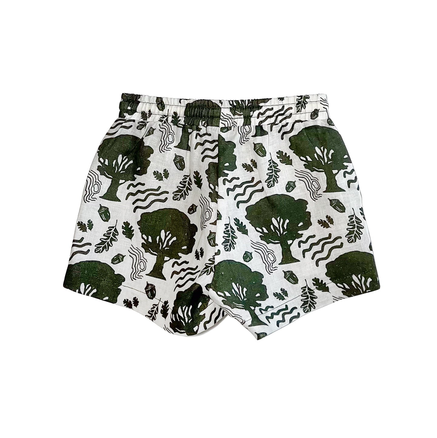 oak linen shorts