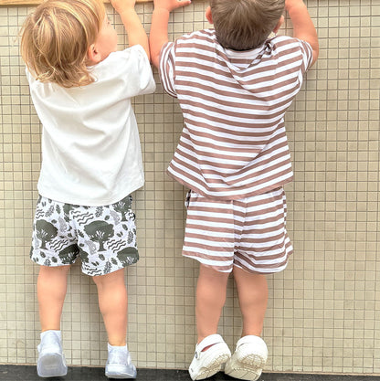 oak linen shorts