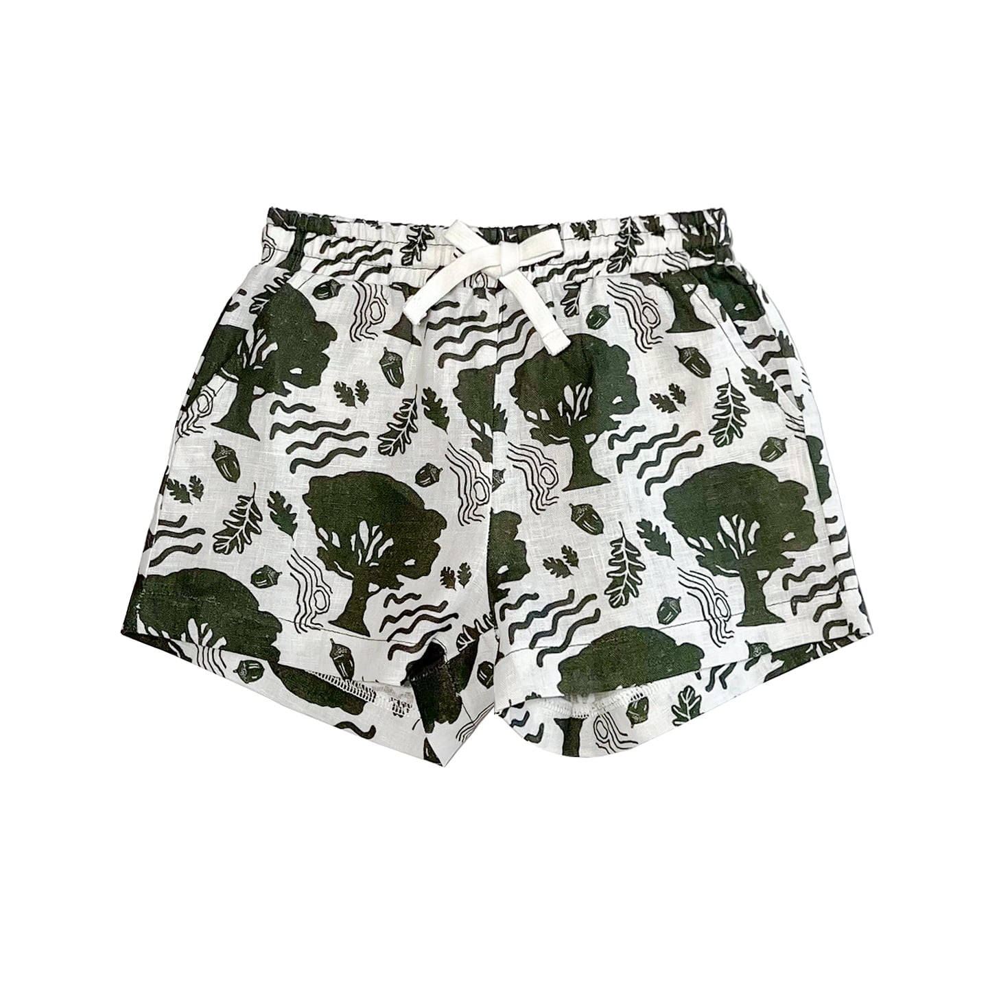 oak linen shorts